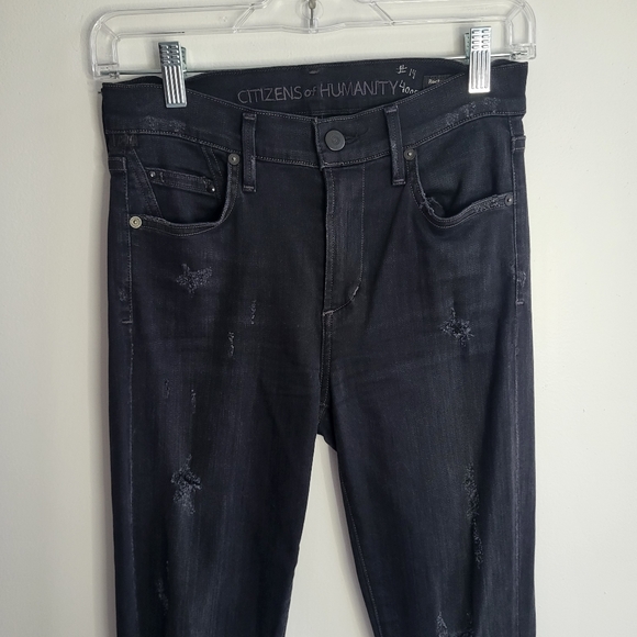 Citizens of Humanity Distressed High Rise Rocket Crop Jeans Size 26 - Picture 9 of 12
